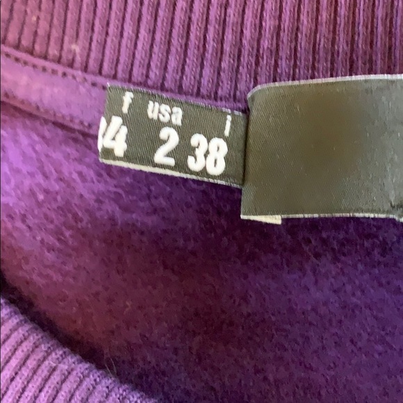 Love Moschino Purple short sleeve t-abirt sweatshirt dress size 2 NWT - Picture 10 of 12